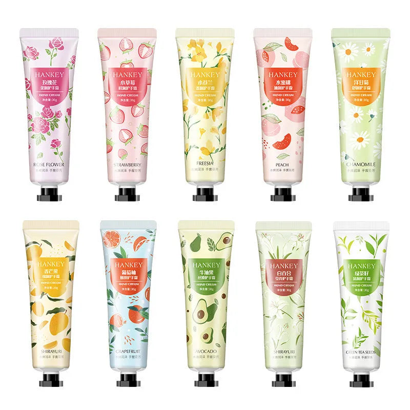 30g fruit scented hand cream tube for moisturising dry skin