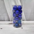 3cm diameter plastic Christmas baubles with shiny matte electroplated finish in multiple colours