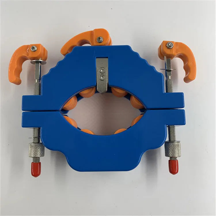 Yellow adjustable glass bottle cutter tool for DIY craft projects with measurement markings