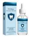 60ml bottle of dental restorative fluid solution containing hydroxyapatite and theobromine