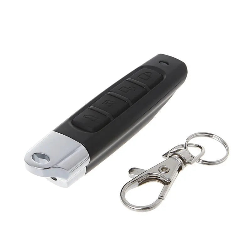 Black 433MHz rolling door remote control with 100m range and copy function