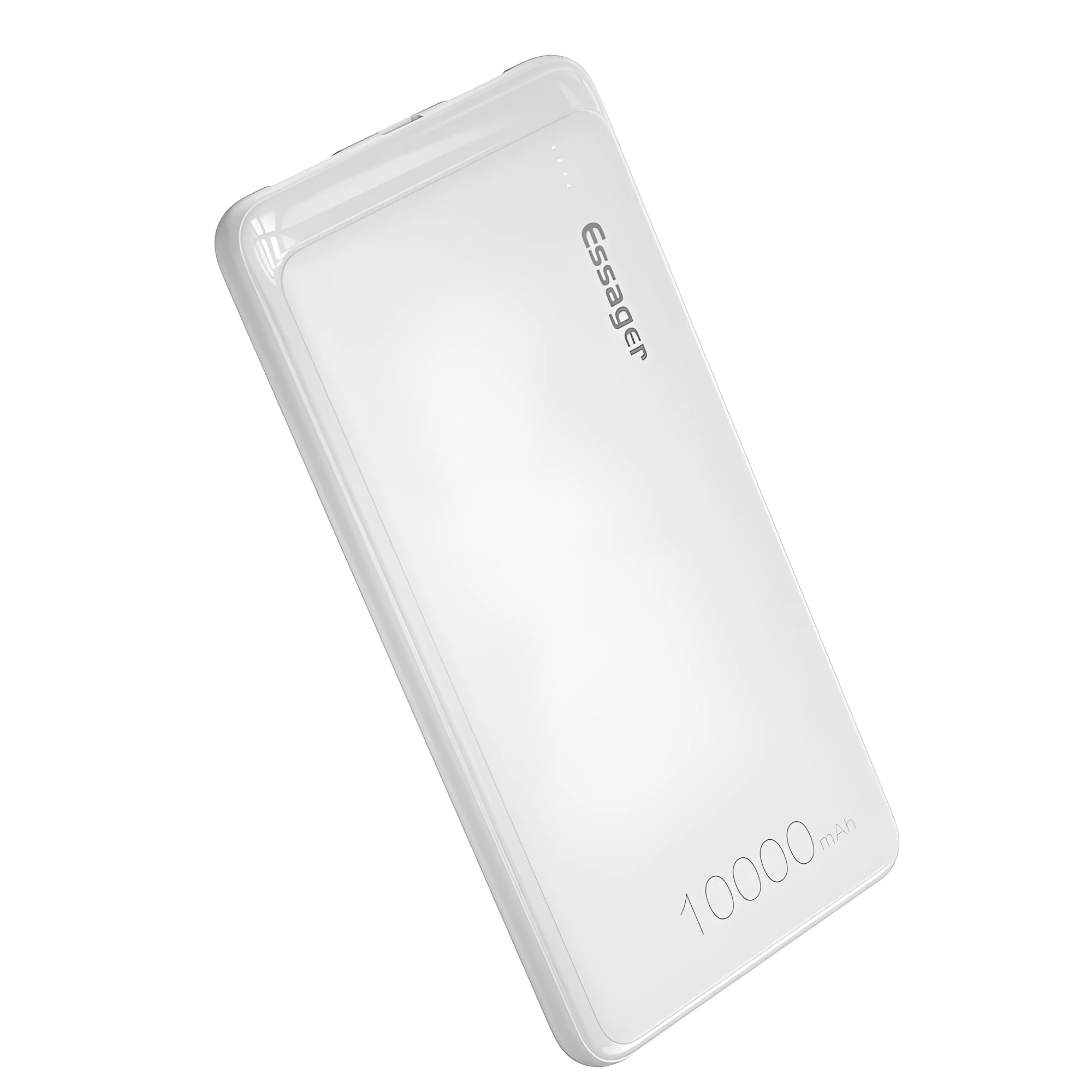 Essager Jane 10000mAh portable power bank in black or white with Type-C and Micro USB ports