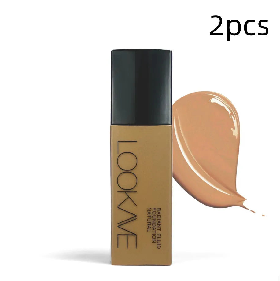 LOOKAVE Matte Liquid Foundation bottle with waterproof brightening formula in 21c size
