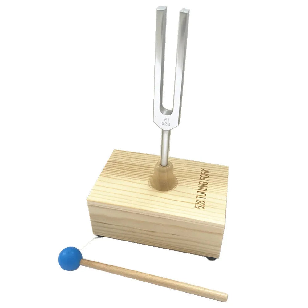 Aluminium alloy tuning fork and speaker set in kraft paper box for 432Hz or 258 frequency.