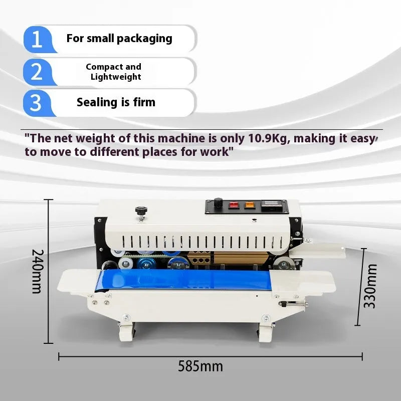 Manual steel seal sealing machine with integrated date printing mechanism for tabletop commercial use
