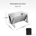Large stainless steel folding barbecue oven with grill rack and storage bag
