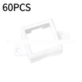 White rectangular plastic lampshade for LED light bracket, dimensions 1.7cm by 6cm.
