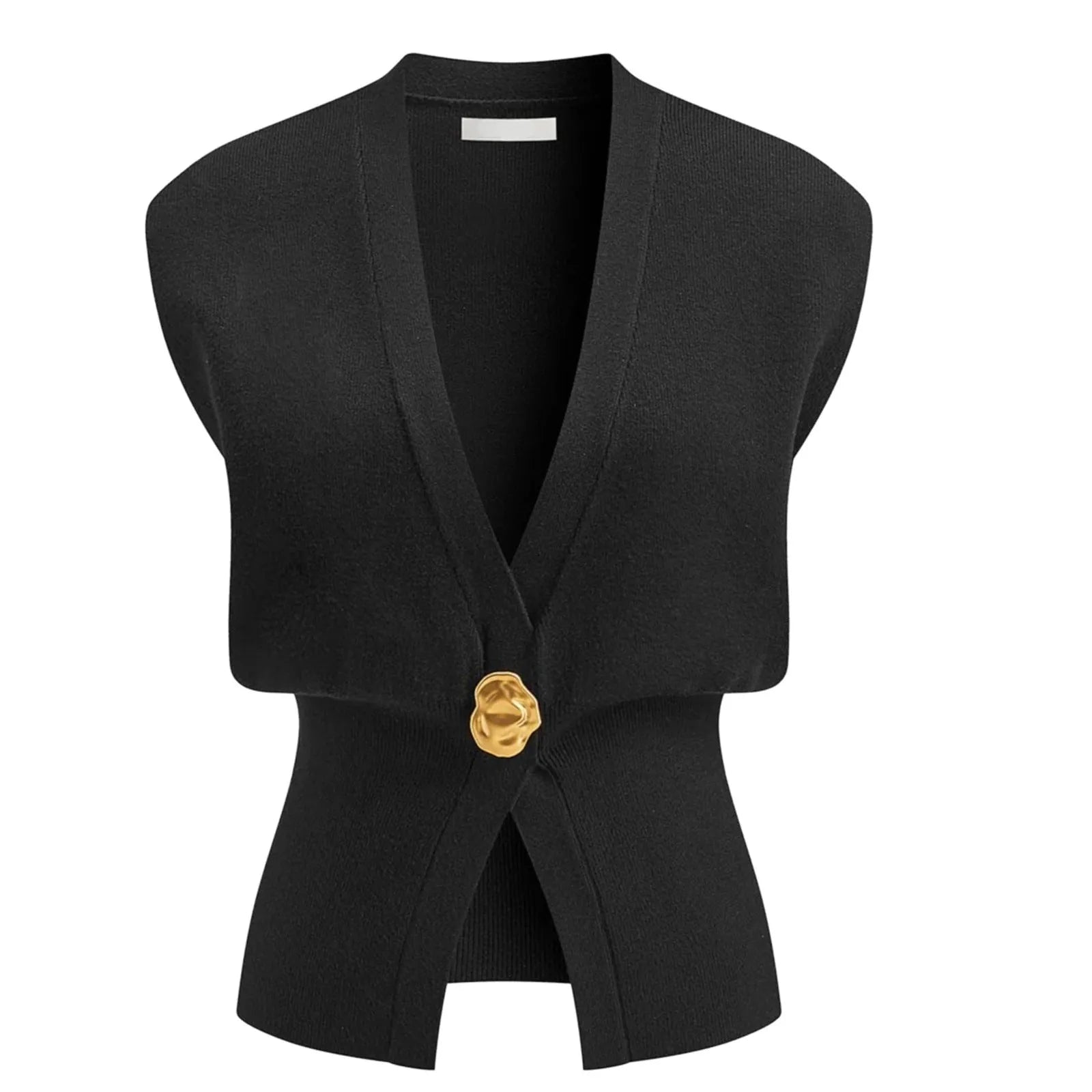 Women's loose fit V-neck button cardigan in knitted polyester available in six colours