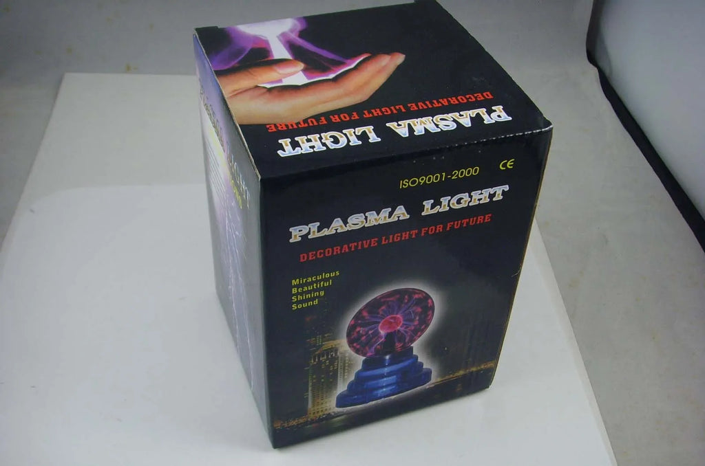 Coloured glass magic ball light on ABS base with USB cable for desk decoration