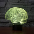 3D acrylic LED desk lamp with remote control showing colour change illumination