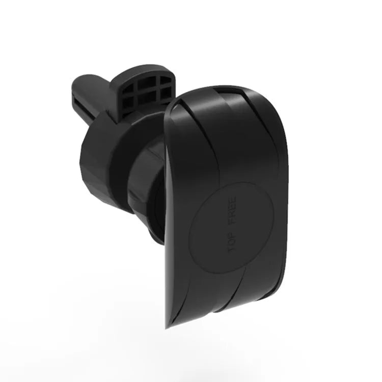 Glory black car phone holder mounted on vehicle air outlet with adjustable clamping mechanism for smartphones