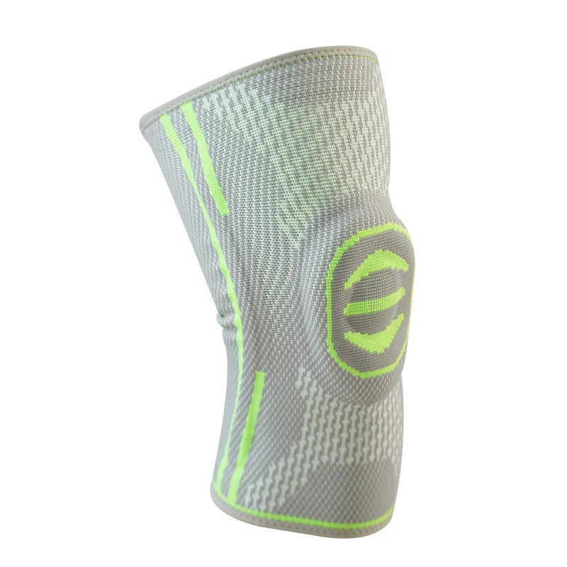 A blue cotton knee pad for mountaineering and sports protection.