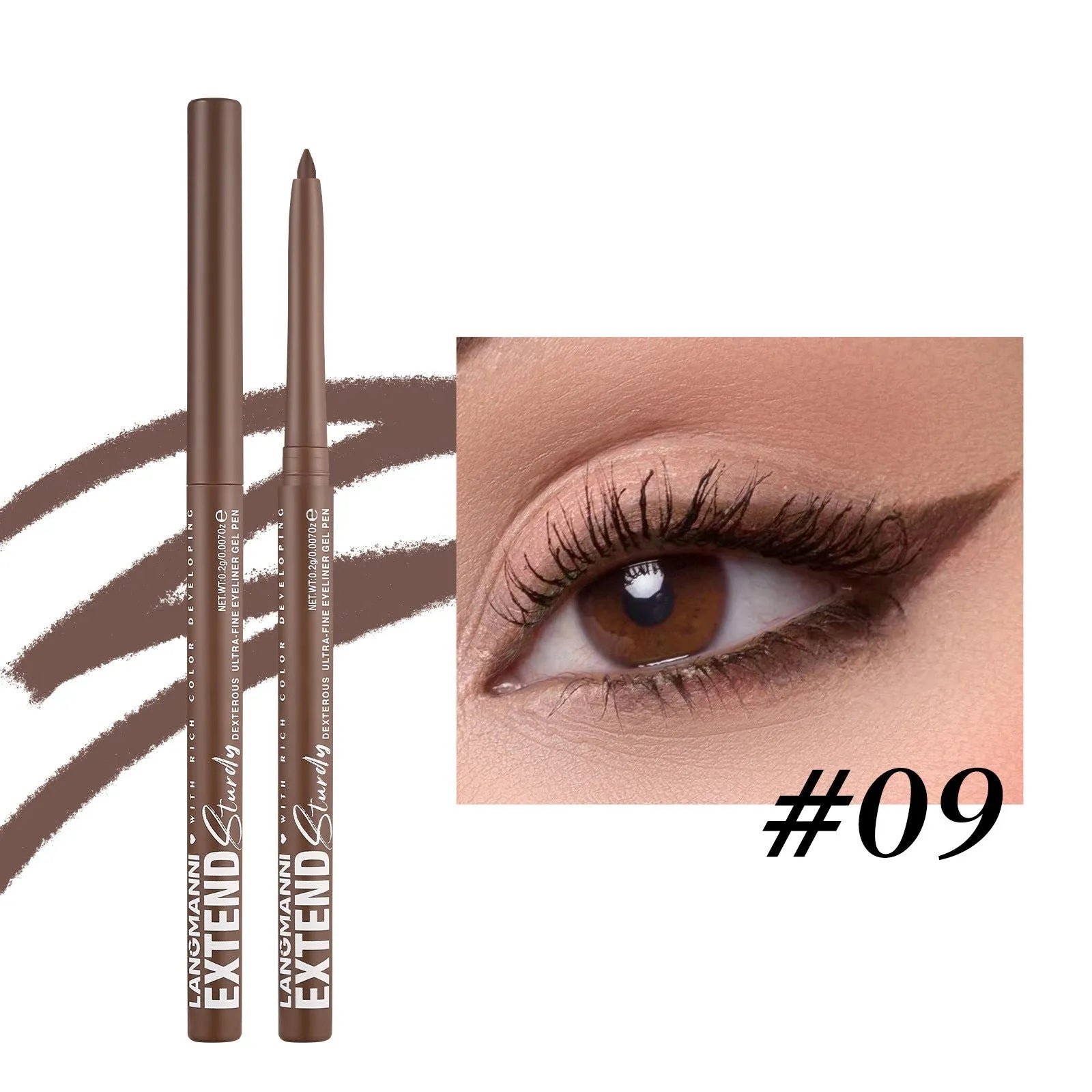 12 colourful gel glitter eyeliner pencils in vibrant shades including matte, glitter, metallic and pearl effects