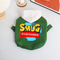 Green cotton dog coat for large dogs in sizes L to 4XL for autumn and winter wear.