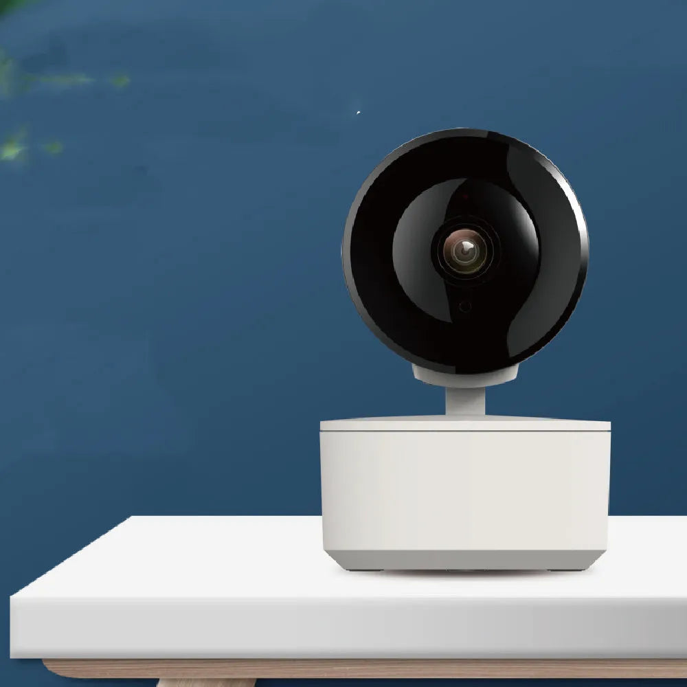 Smart WiFi indoor security camera with 1080P HD resolution and motion tracking capability