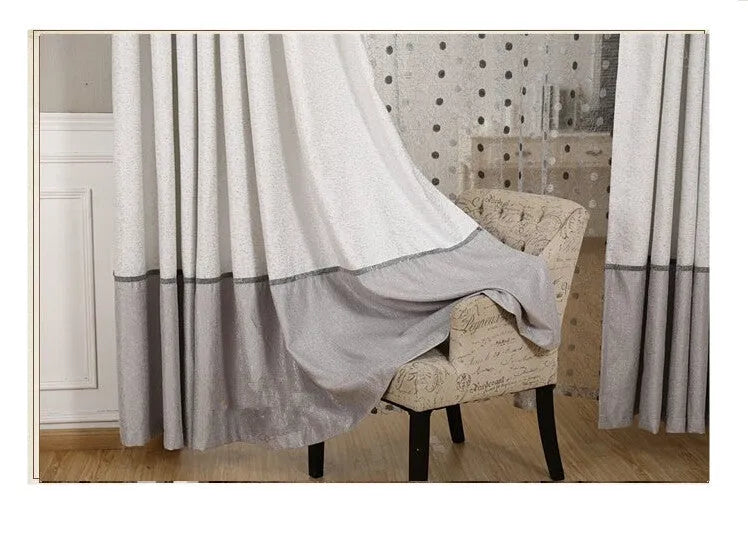 Single plain blackout curtain panel showing hook, Korean hook, and ring heading style options.