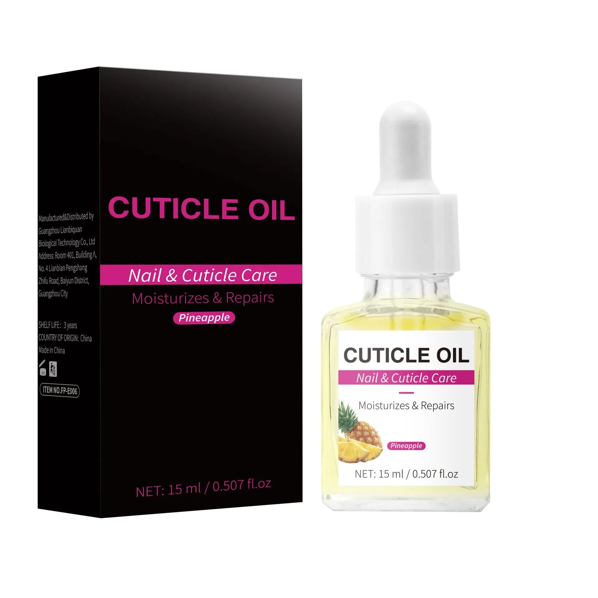 15ml bottle of moisturising nail cuticle oil for nail care