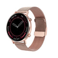 DT96 smart fitness tracker bracelet with steel strap and 1.3 inch colour display screen