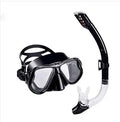Set of anti-fog diving goggles with PC frame, silicone skirt, and adjustable strap in multiple colours