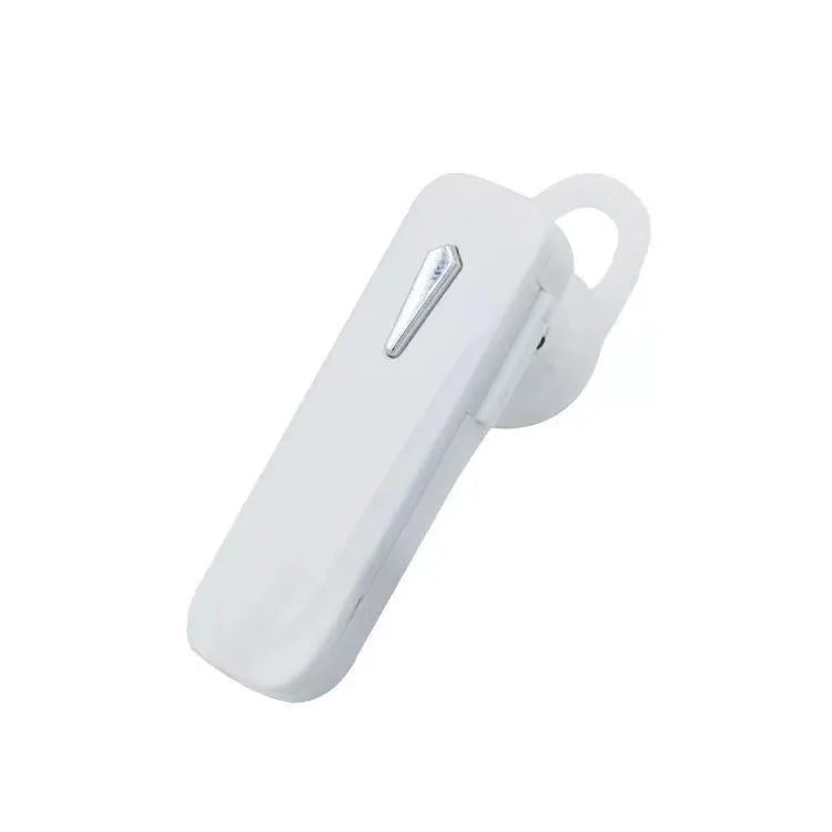 M163 Bluetooth car headset with call and music controls shown in black and white colour options