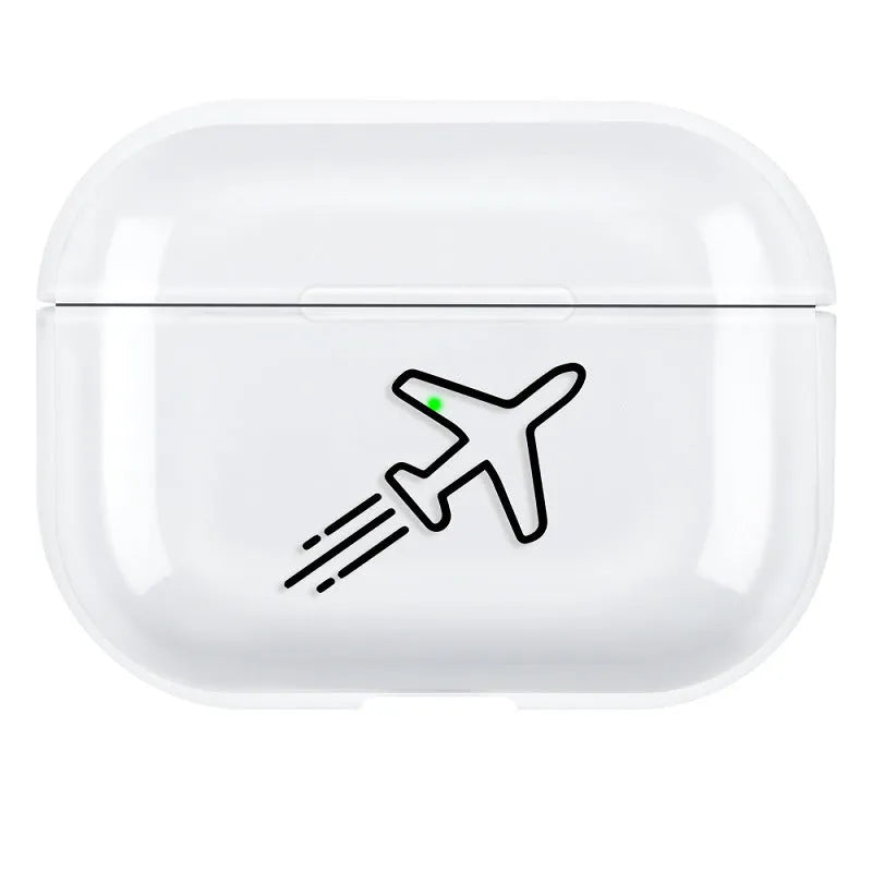 Solid colour PC hard shell back cover case for Apple AirPods Pro 3 earphones.