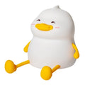 Chubby night light desktop lamp with phone holder function showing dimensions