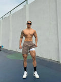 Men's ice silk quick-drying double-layer shorts in multiple colours