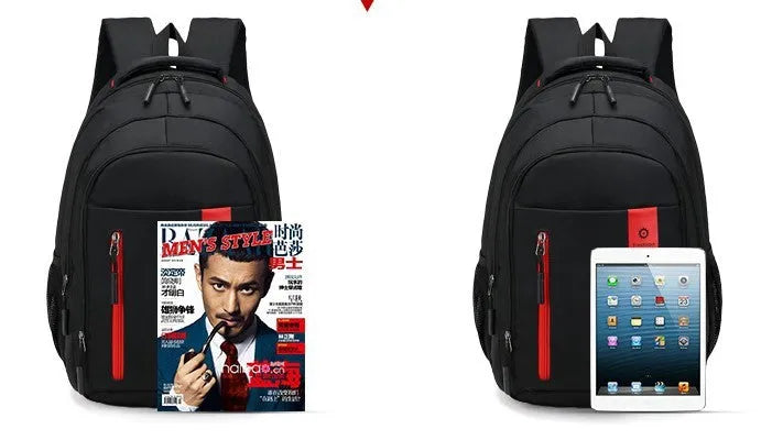 Lightweight teen backpack in blue with sponge-padded shoulder straps and side zipper pockets.