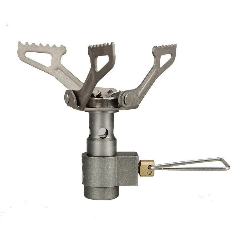 Portable propane camping stove with one-piece furnace structure for outdoor use
