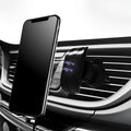 Glory black car phone holder mounted on vehicle air outlet with adjustable clamping mechanism for smartphones