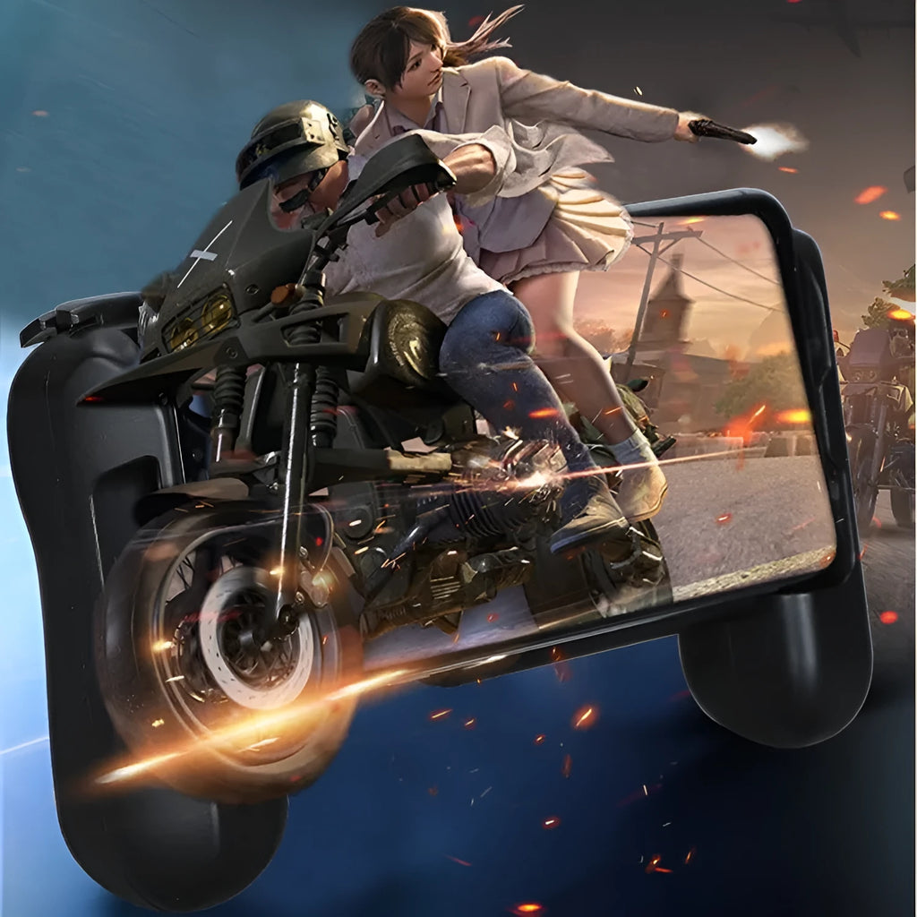 Black Bluetooth cooling controller for iPhone gaming with 10-hour battery
