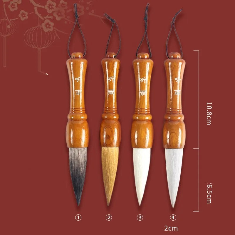 Large traditional Chinese painting wrist brush with sheep hair nib for calligraphy and ink art