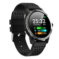 Black T2 colour screen smart bracelet showing heart rate data on 1.3-inch display