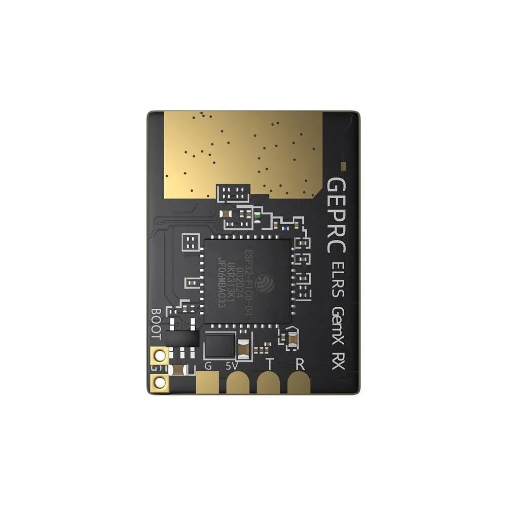 ELRS dual-frequency FPV receiver with T-shaped antennas and installation accessories for RC drone control