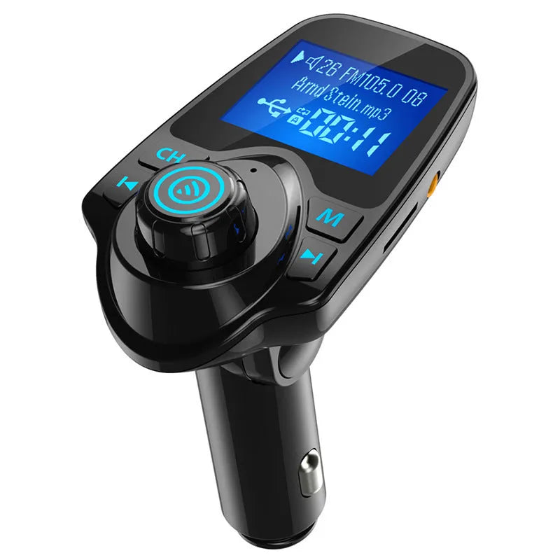 Black G7 Bluetooth car hands-free FM transmitter with USB charging port