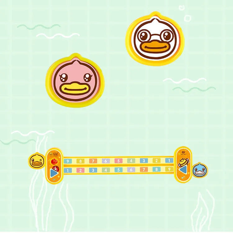 Yellow plastic cartoon digital decomposition ruler for children's learning, measuring 24.5cm long