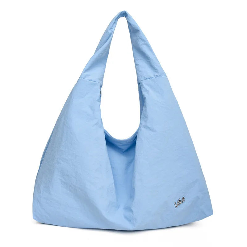 Heart-shaped women's nylon underarm bag in crossbody style with large capacity