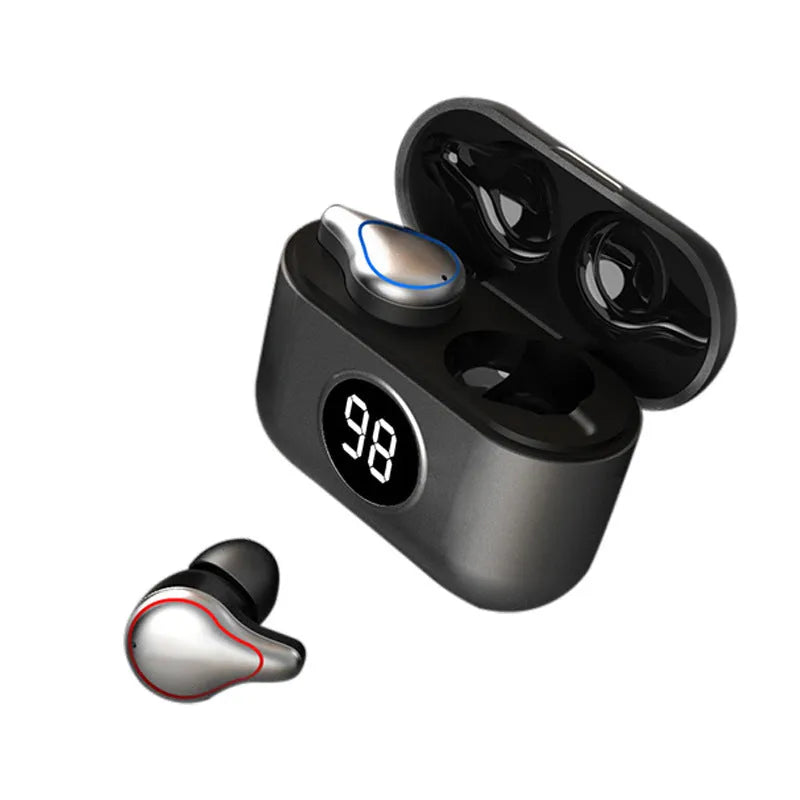 Black or Blue wireless Bluetooth stereo in-ear headset for hands-free calls