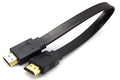 HDMI 1.4 flat cable with HDMI connectors showing copper wire construction