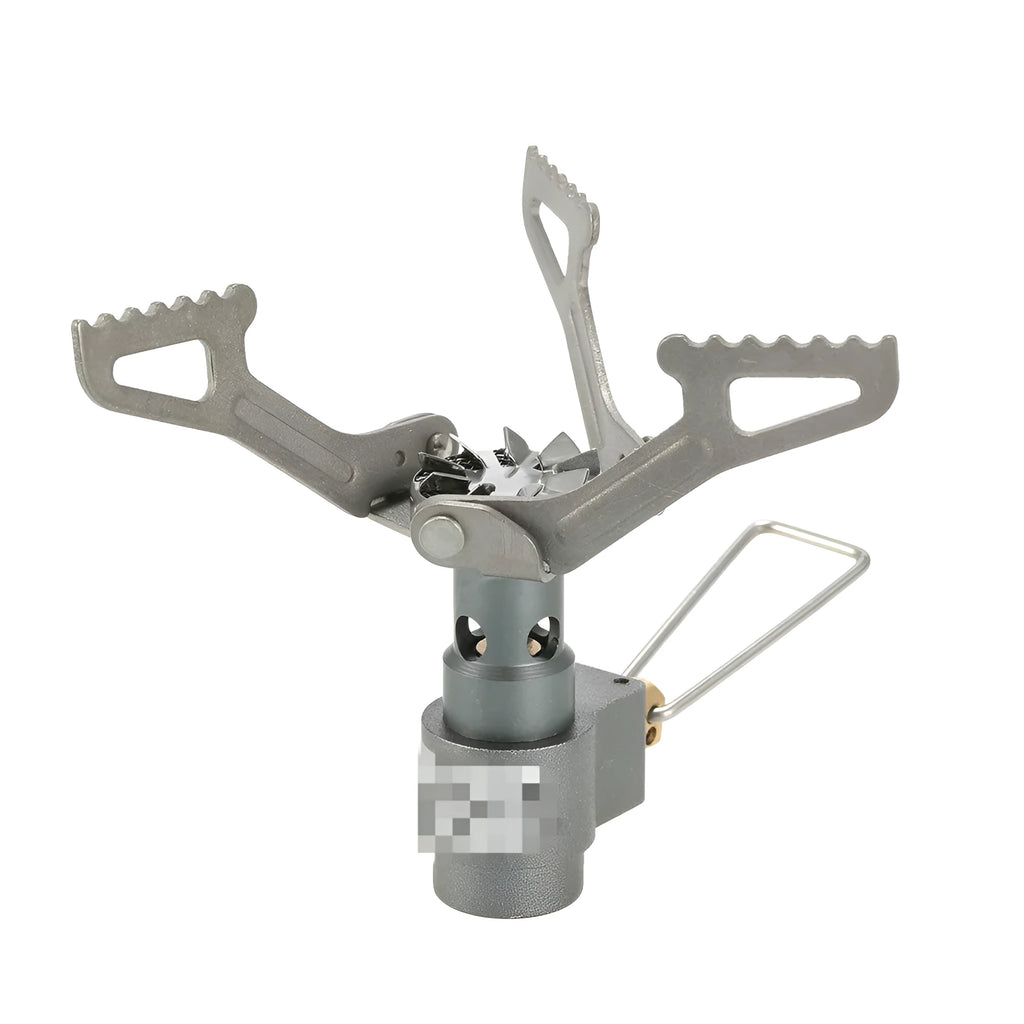 Portable propane camping stove with one-piece furnace structure for outdoor use
