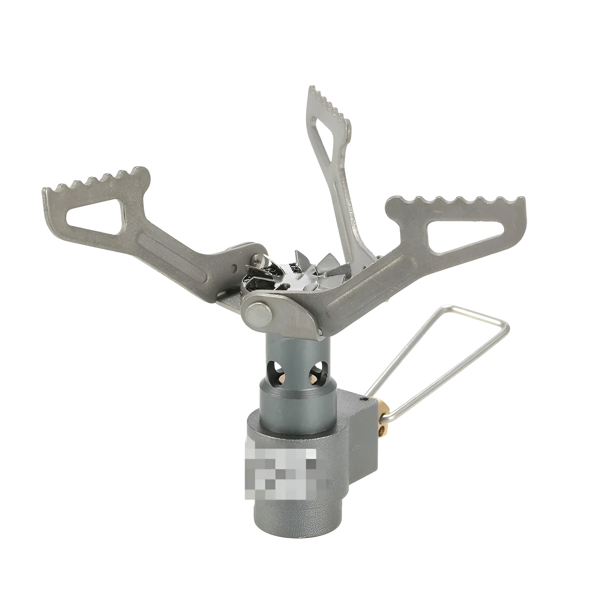 Portable propane camping stove with one-piece furnace structure for outdoor use