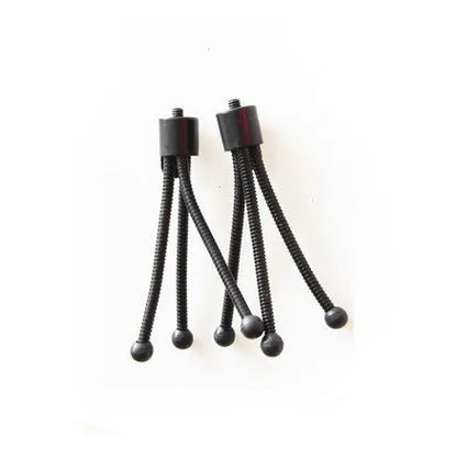 Small black iron frame desktop mini tripod with ball head, shown folded to its 110mm size.