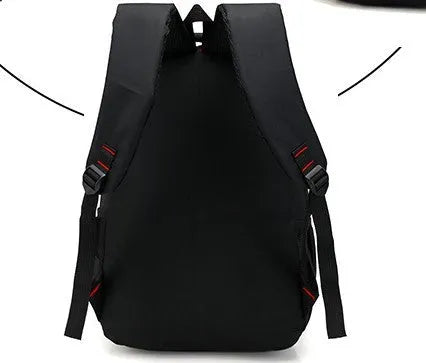 Lightweight teen backpack in blue with sponge-padded shoulder straps and side zipper pockets.
