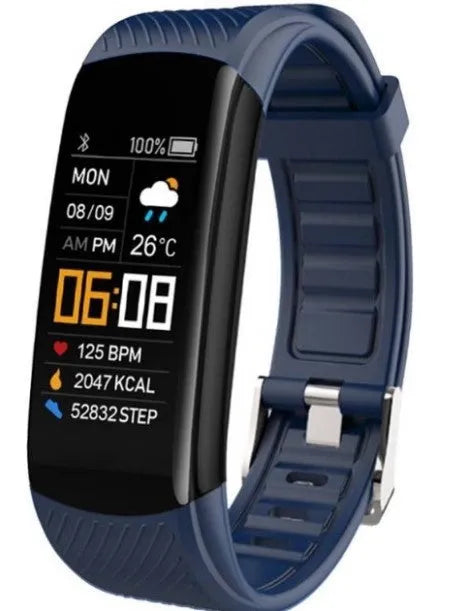 Adult sports silicone pedometer bracelet with 0.96-inch screen and TPU wristband in multiple colour options