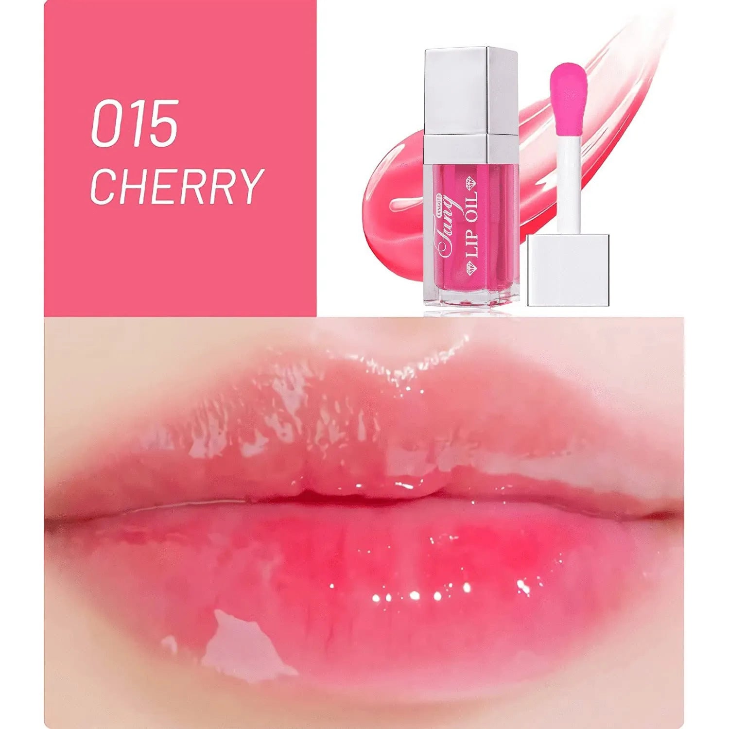 Bright lip gloss mint lipstick tube in one of five shades with moisturising effect.
