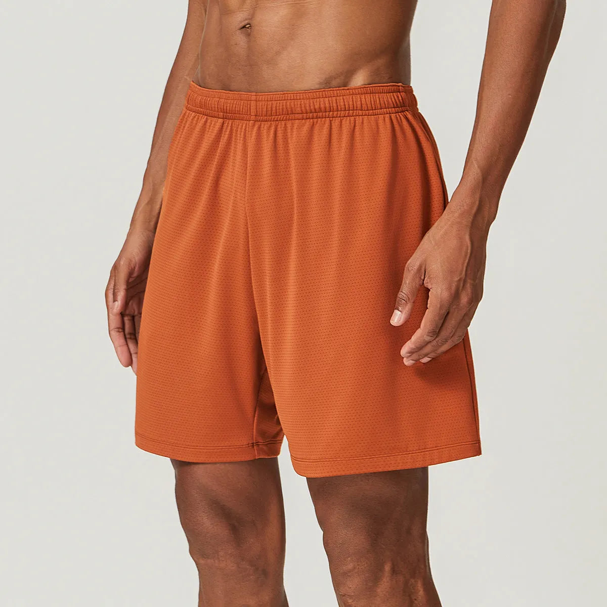 Men's quick-dry running shorts in seven colours with double-layer construction for workouts