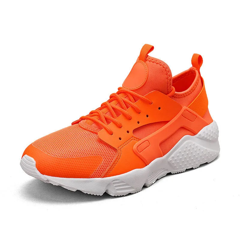 Men's green low top mesh casual shoes with lace-up front and cross shoulder straps on a flat MD sole