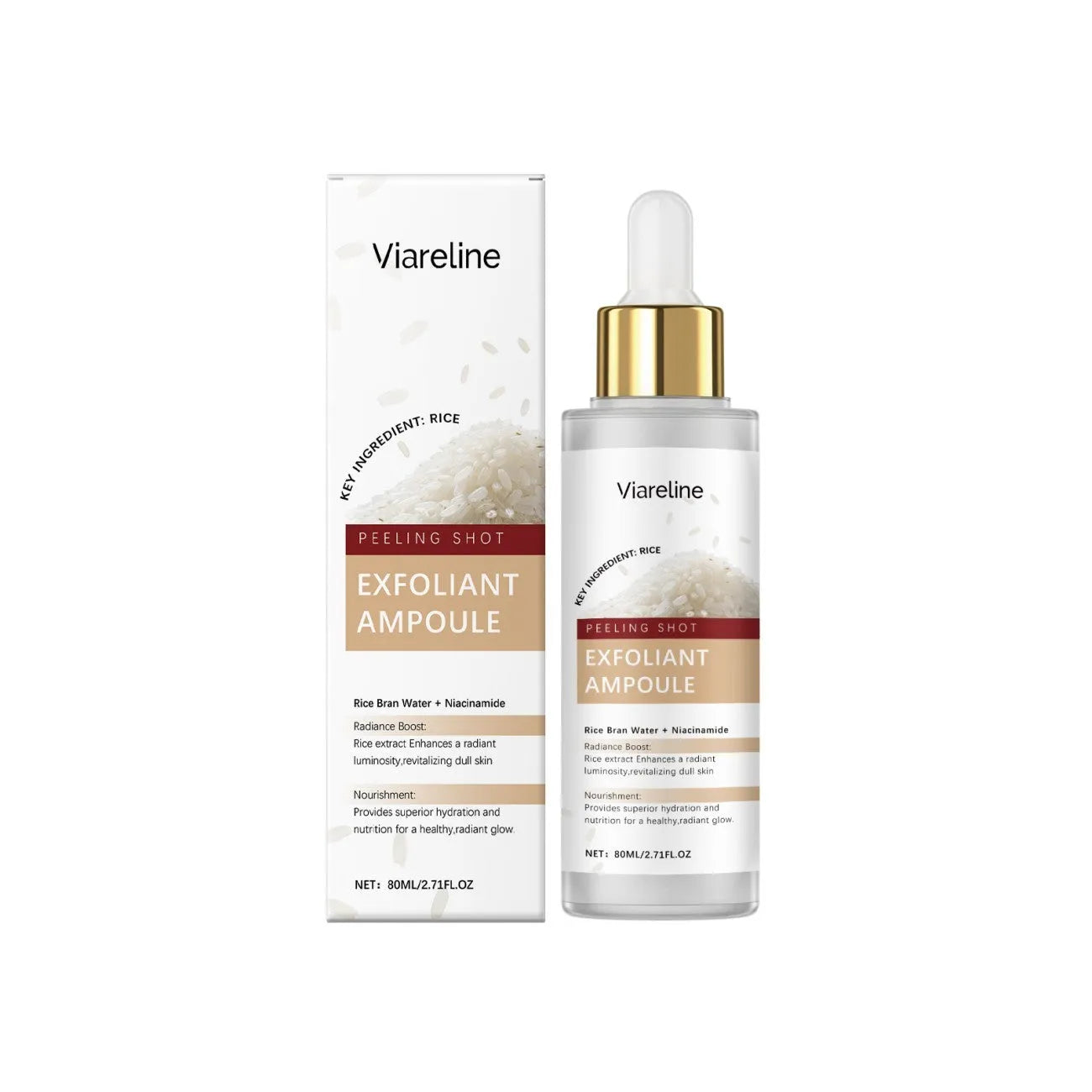 80ml bottle of cleansing and nourishing facial liquid with hyaluronic acid and salicylic acid.