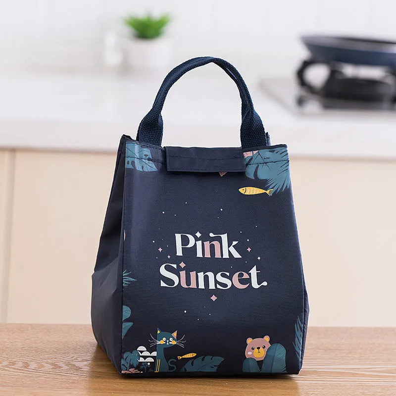 Thermal insulation lunch box bag in Oxford cloth with multiple colour design options