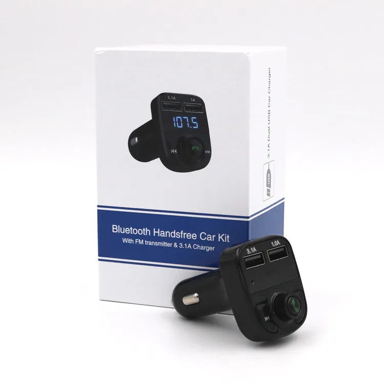 HY82 car MP3 player with Bluetooth and dual USB ports for cigarette lighter socket installation